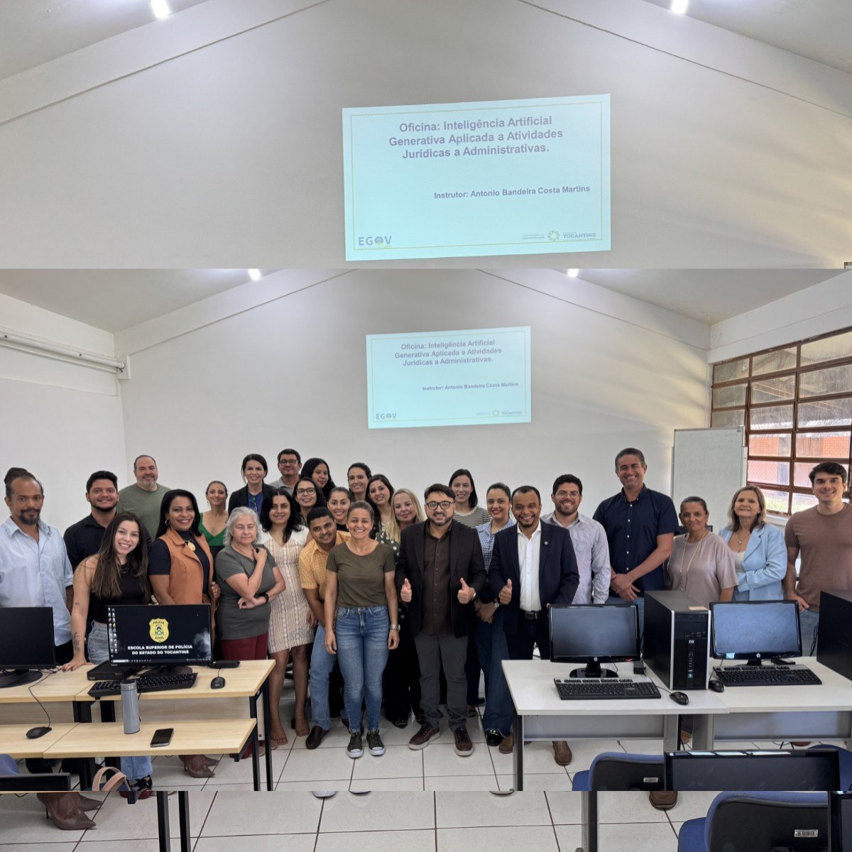 Participantes da formação em inteligência artificial da Escola de Governo do Tocantins.